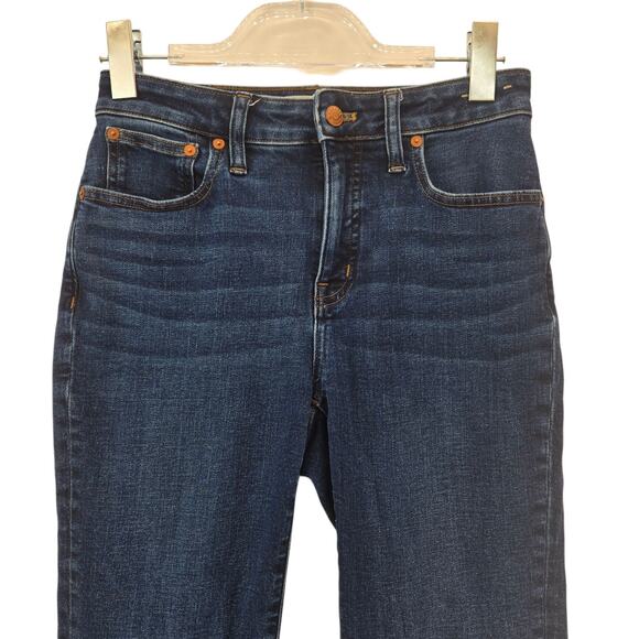 Madewell Jeans Womens 27 Curvy Kick Out Cropped Bootcut Dark Wash Mid Rise - Picture 2 of 11